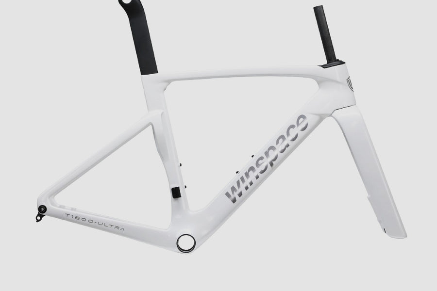 T1600 Ultra frameset in profile, deep aero tube shaping visible