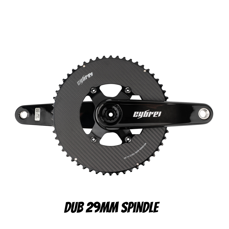 CYBREI Carbon Crankset | 29mm Spindle, Alloy or Carbon Spider, METARBON Carbon Chainrings