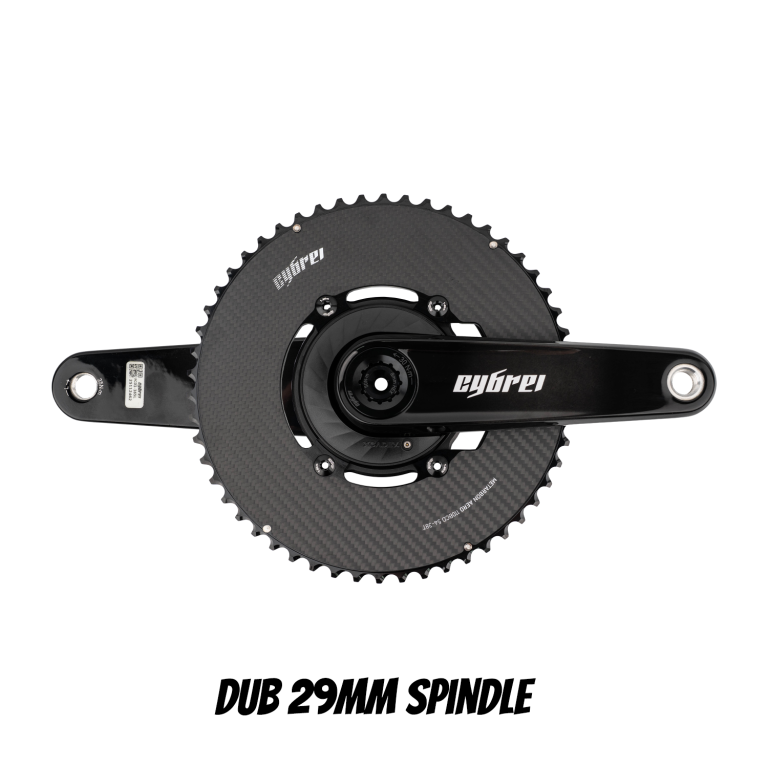 CYBREI Carbon Crankset | 29mm Spindle, Power Meter Spider, METARBON Carbon Chainrings