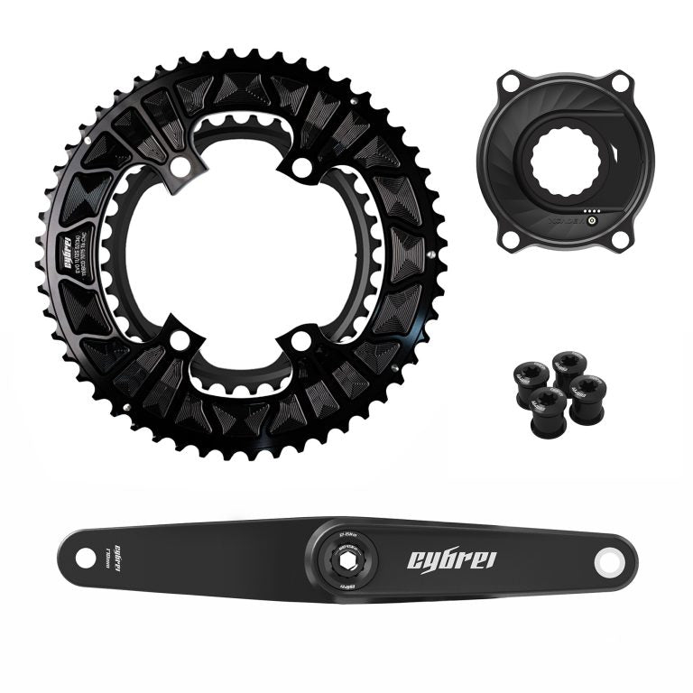CYBREI Carbon Crankset – Aluminium Chainring w/ Xcadey Powermeter Spider